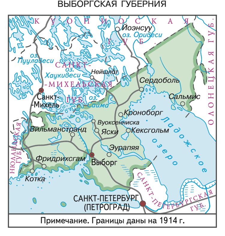 Карта выборгской губернии 1805 года